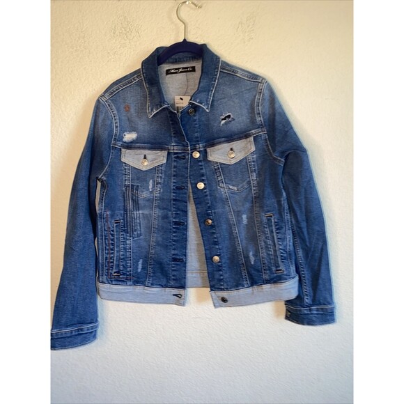 new Mavi jean Jacket patchwork grunge city Y2k 90s Retro S rare distressed - Picture 1 of 16
